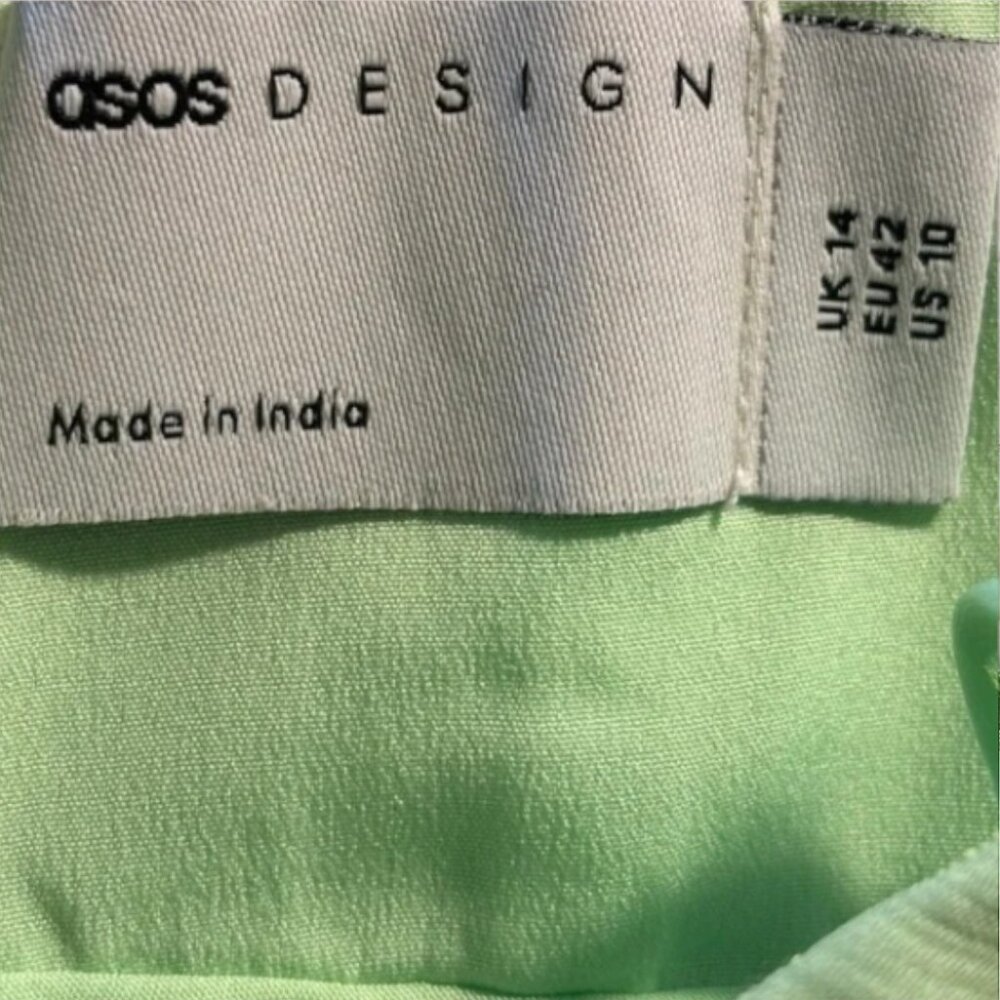 ASOS Design NWT Women's Light Green Mini Dress Size 10 - Picture 5 of 6
